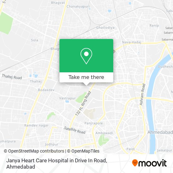 Janya Heart Care Hospital in Drive In Road map