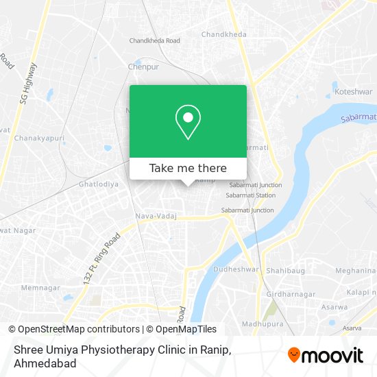 Shree Umiya Physiotherapy Clinic in Ranip map