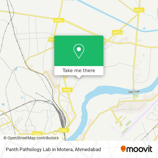 Panth Pathology Lab in Motera map