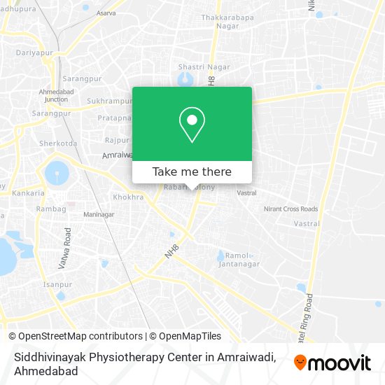 Siddhivinayak Physiotherapy Center in Amraiwadi map