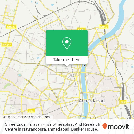 Shree Laxminarayan Physiotheraphist And Research Centre in Navrangpura, ahmedabad, Banker House, St map