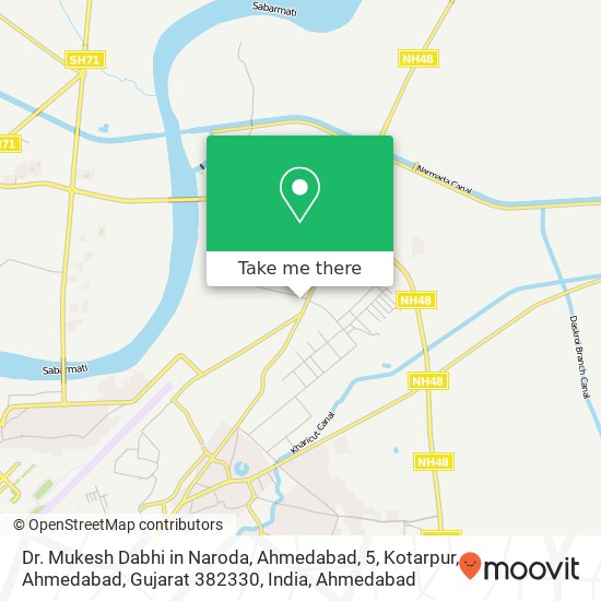 Dr. Mukesh Dabhi in Naroda, Ahmedabad, 5, Kotarpur, Ahmedabad, Gujarat 382330, India map