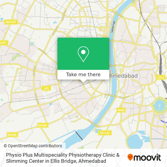 Physio Plus Multispeciality Physiotherapy Clinic & Slimming Center in Ellis Bridge map
