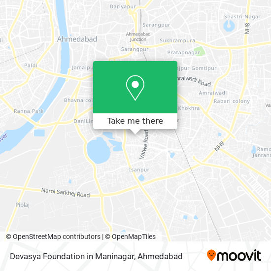 Devasya Foundation in Maninagar map