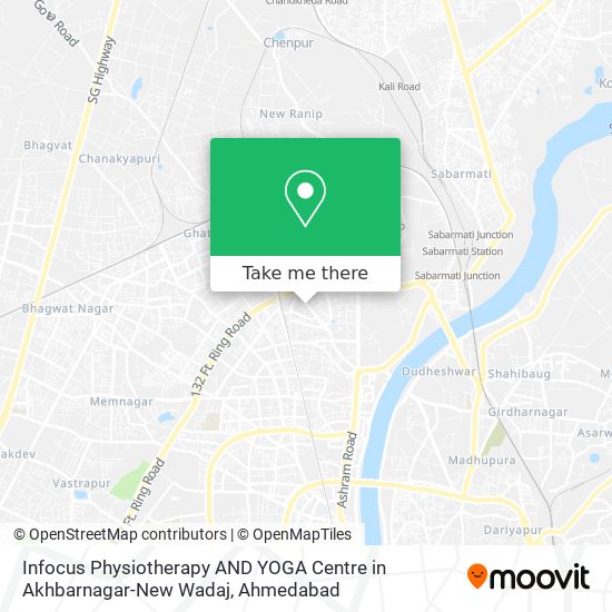 Infocus Physiotherapy AND YOGA Centre in Akhbarnagar-New Wadaj map