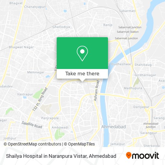 Shailya Hospital in Naranpura Vistar map