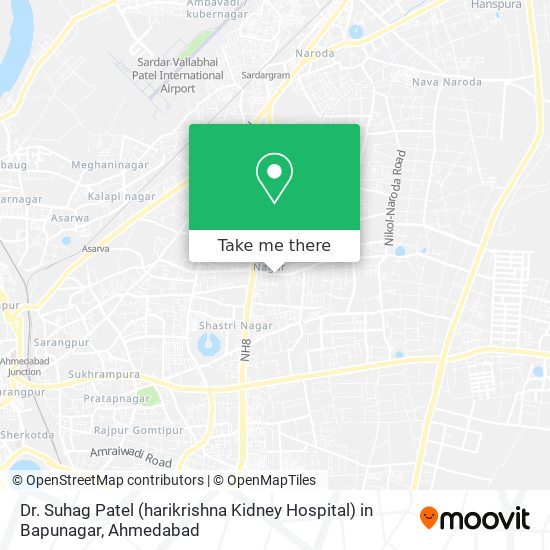 Dr. Suhag Patel (harikrishna Kidney Hospital) in Bapunagar map