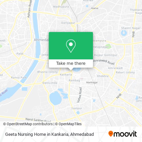 Geeta Nursing Home in Kankaria map