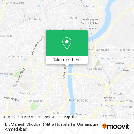 Dr. Mahesh Chudgar (Mitra Hospital) in Usmanpura map