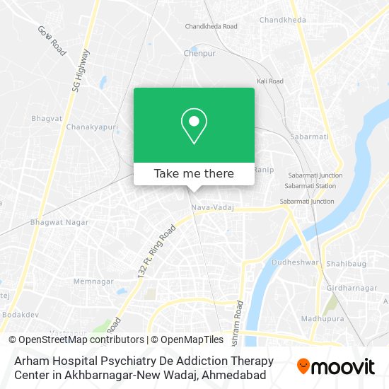 Arham Hospital Psychiatry De Addiction Therapy Center in Akhbarnagar-New Wadaj map