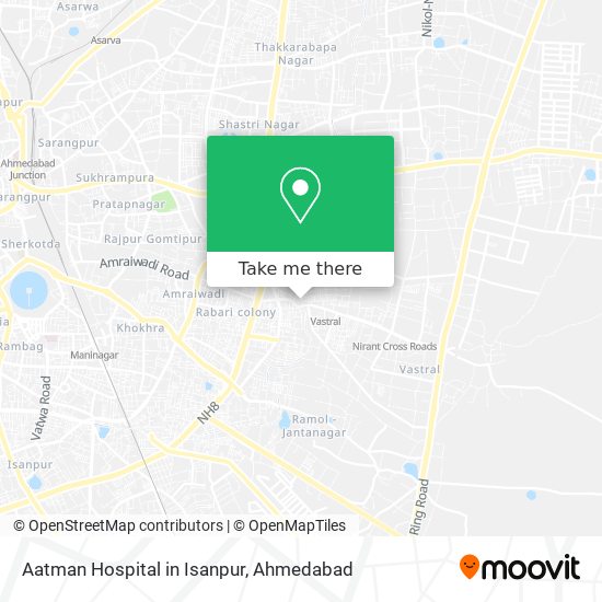 Aatman Hospital in Isanpur map