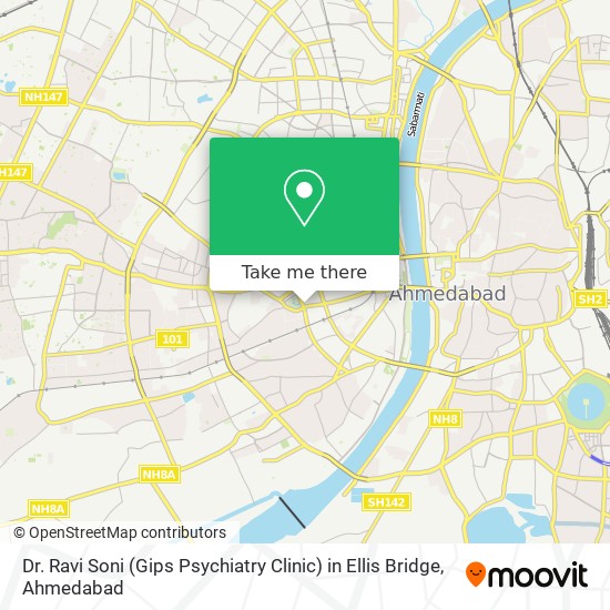 Dr. Ravi Soni (Gips Psychiatry Clinic) in Ellis Bridge map