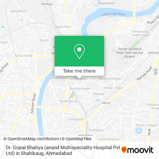 Dr. Gopal Bhatiya (anand Multispeciality Hospital Pvt Ltd) in Shahibaug map