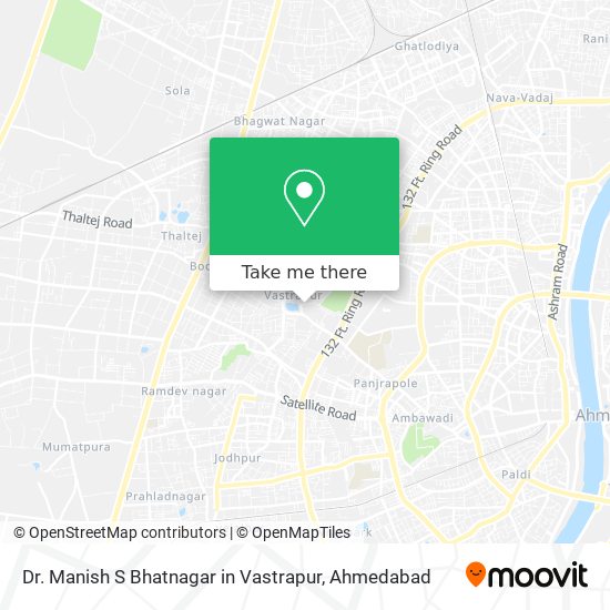 Dr. Manish S Bhatnagar in Vastrapur map