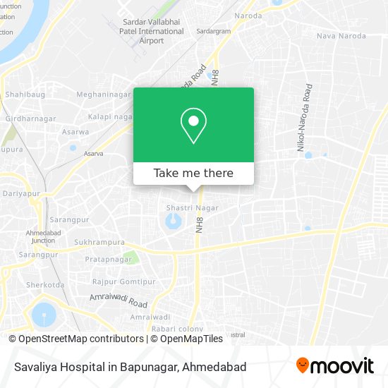 Savaliya Hospital in Bapunagar map