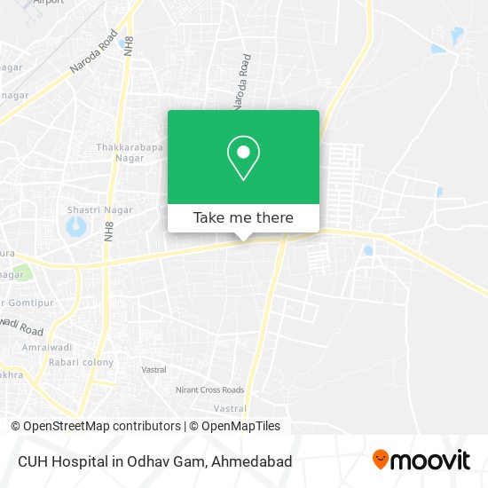 CUH Hospital in Odhav Gam map