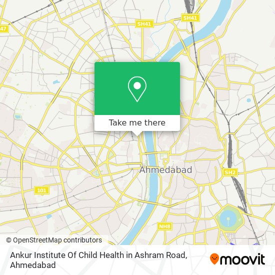 Ankur Institute Of Child Health in Ashram Road map