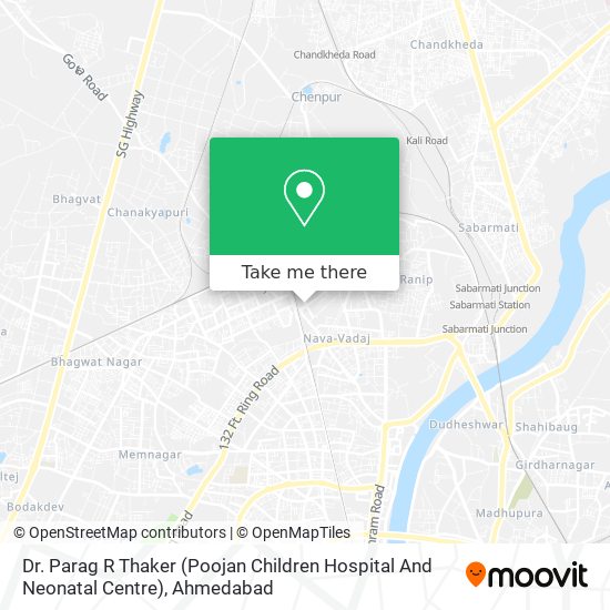 Dr. Parag R Thaker (Poojan Children Hospital And Neonatal Centre) map