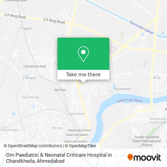 Om Paediatric & Neonatal Criticare Hospital in Chandkheda map
