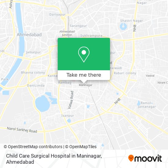 Child Care Surgical Hospital in Maninagar map