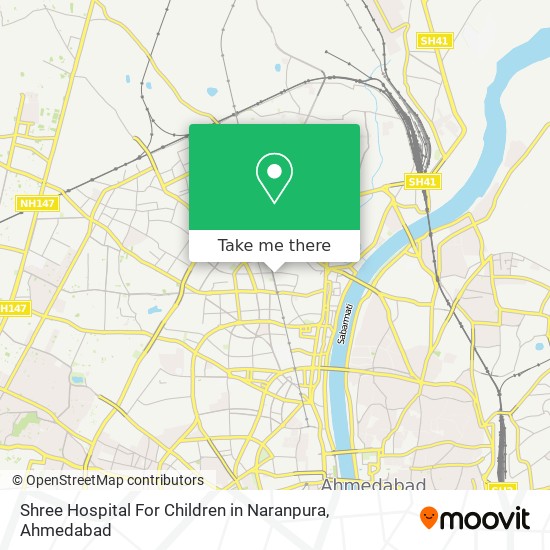 Shree Hospital For Children in Naranpura map