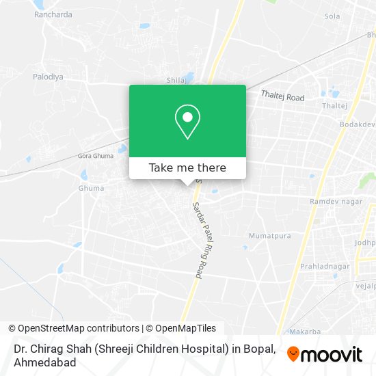 Dr. Chirag Shah (Shreeji Children Hospital) in Bopal map