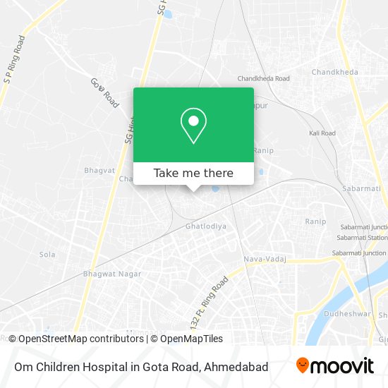 Om Children Hospital in Gota Road map