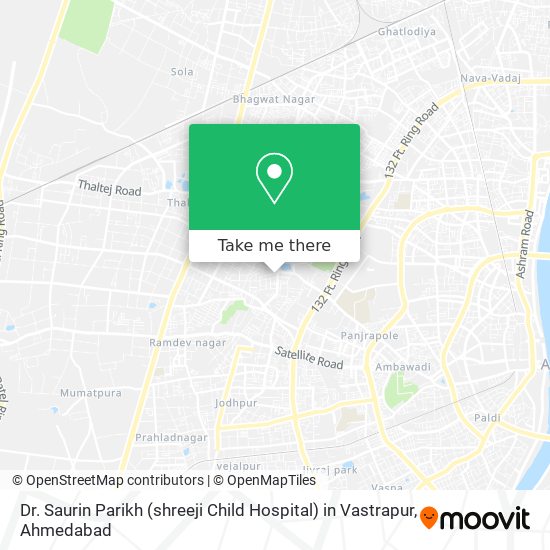 Dr. Saurin Parikh (shreeji Child Hospital) in Vastrapur map
