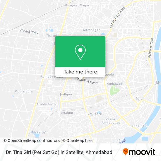Dr. Tina Giri (Pet Set Go) in Satellite map