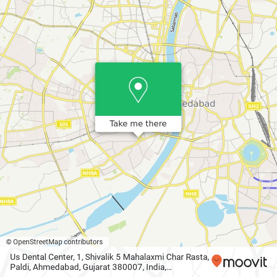 Us Dental Center, 1, Shivalik 5 Mahalaxmi Char Rasta, Paldi, Ahmedabad, Gujarat 380007, India map