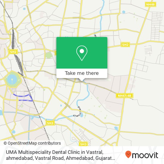 UMA Multispeciality Dental Clinic in Vastral, ahmedabad, Vastral Road, Ahmedabad, Gujarat 380026, I map