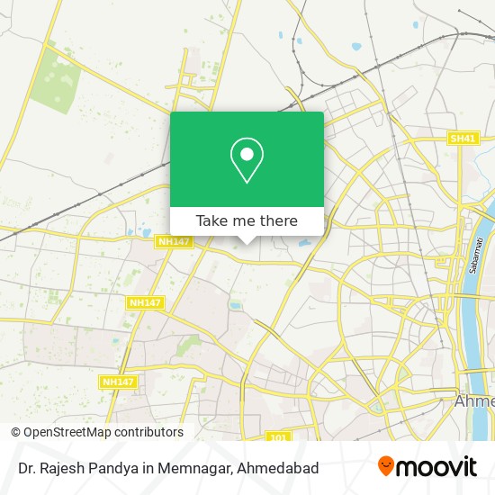 Dr. Rajesh Pandya in Memnagar map