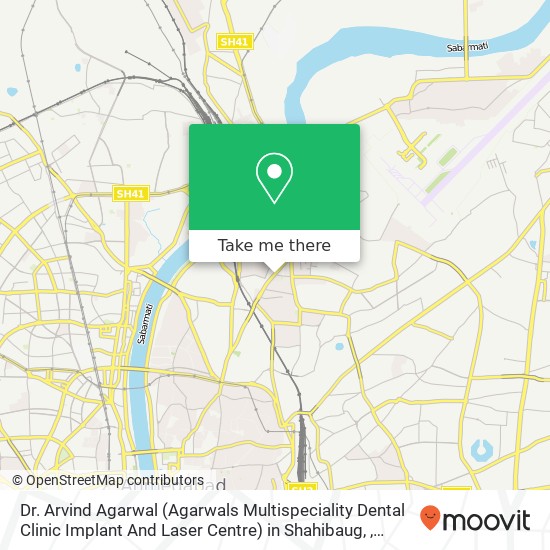 Dr. Arvind Agarwal (Agarwals Multispeciality Dental Clinic Implant And Laser Centre) in Shahibaug, map