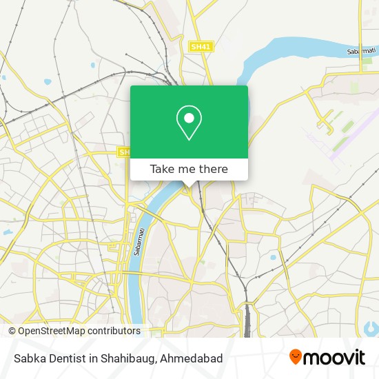 Sabka Dentist in Shahibaug map