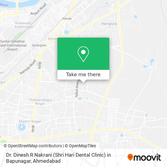 Dr. Dinesh R Nakrani (Shri Hari Dental Clinic) in Bapunagar map