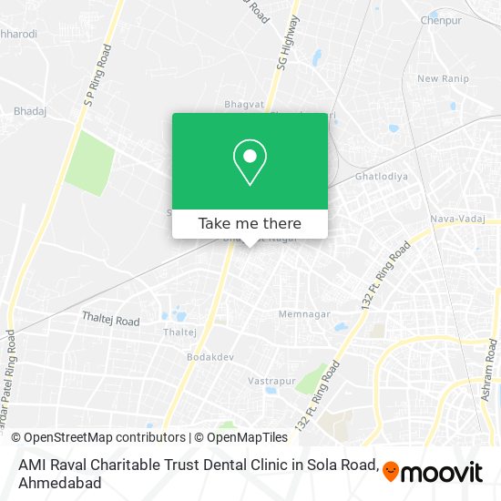 AMI Raval Charitable Trust Dental Clinic in Sola Road map