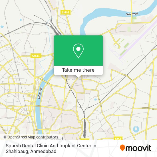 Sparsh Dental Clinic And Implant Center in Shahibaug map