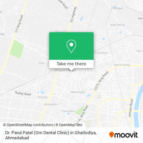 Dr. Parul Patel (Om Dental Clinic) in Ghatlodiya map