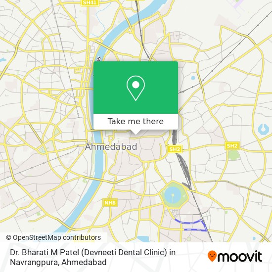 Dr. Bharati M Patel (Devneeti Dental Clinic) in Navrangpura map