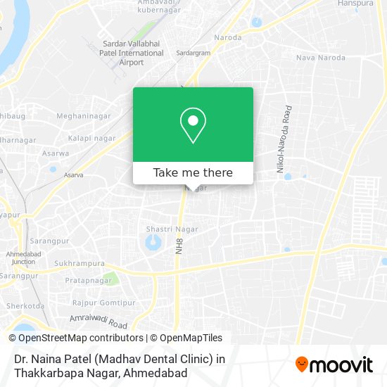 Dr. Naina Patel (Madhav Dental Clinic) in Thakkarbapa Nagar map