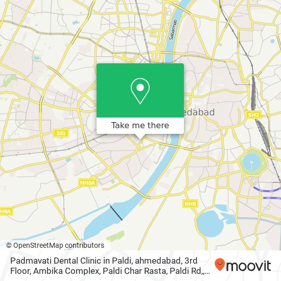 Padmavati Dental Clinic in Paldi, ahmedabad, 3rd Floor, Ambika Complex, Paldi Char Rasta, Paldi Rd, map