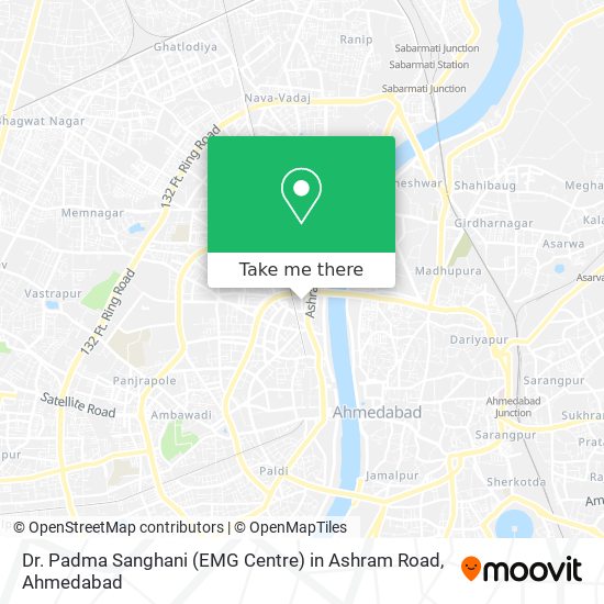 Dr. Padma Sanghani (EMG Centre) in Ashram Road map