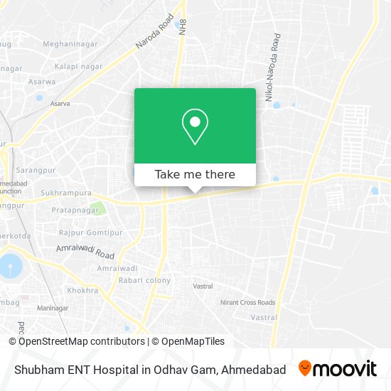 Shubham ENT Hospital in Odhav Gam map
