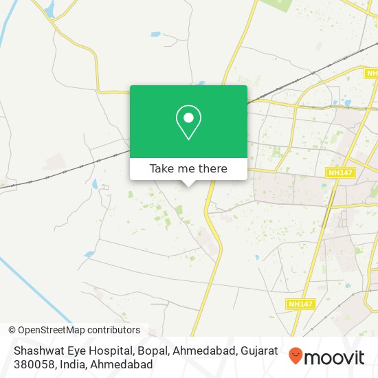 Shashwat Eye Hospital, Bopal, Ahmedabad, Gujarat 380058, India map
