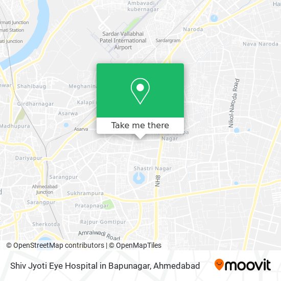 Shiv Jyoti Eye Hospital in Bapunagar map