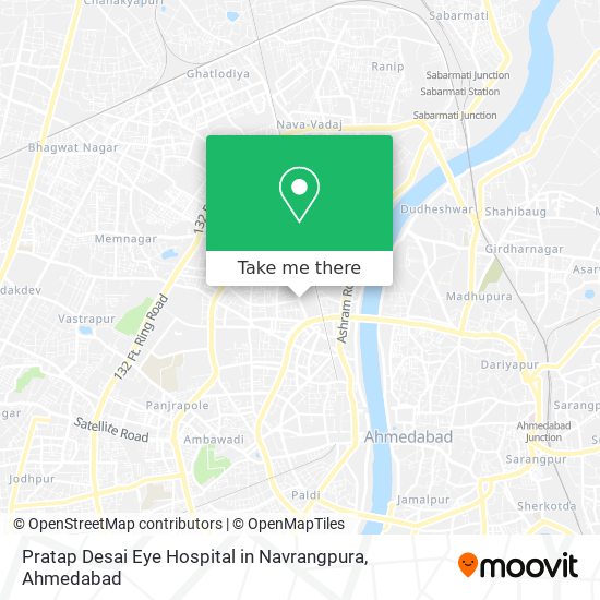 Pratap Desai Eye Hospital in Navrangpura map