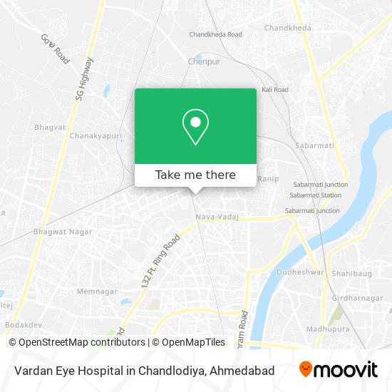 Vardan Eye Hospital in Chandlodiya map