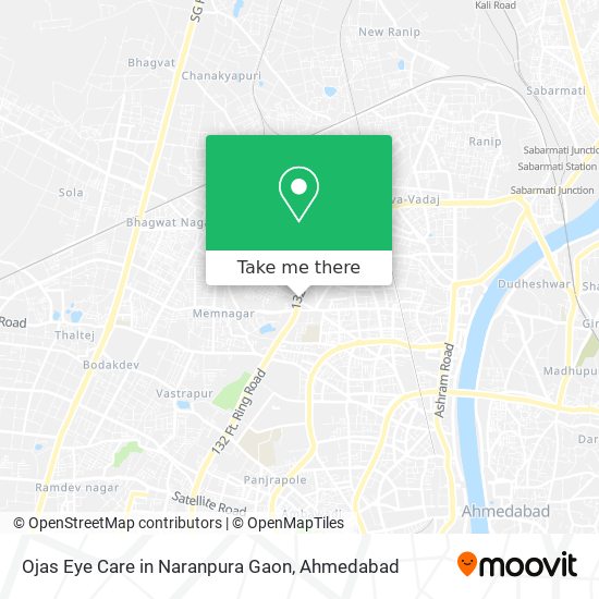 Ojas Eye Care in Naranpura Gaon map