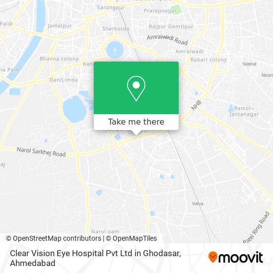 Clear Vision Eye Hospital Pvt Ltd in Ghodasar map