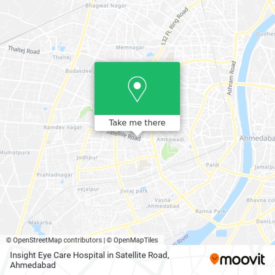 Insight Eye Care Hospital in Satellite Road map